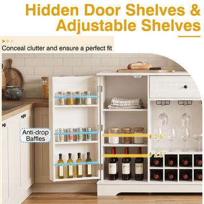 Sideboard Cabinet 120 CM Kitchen Storage Cabinet with Door Shelves