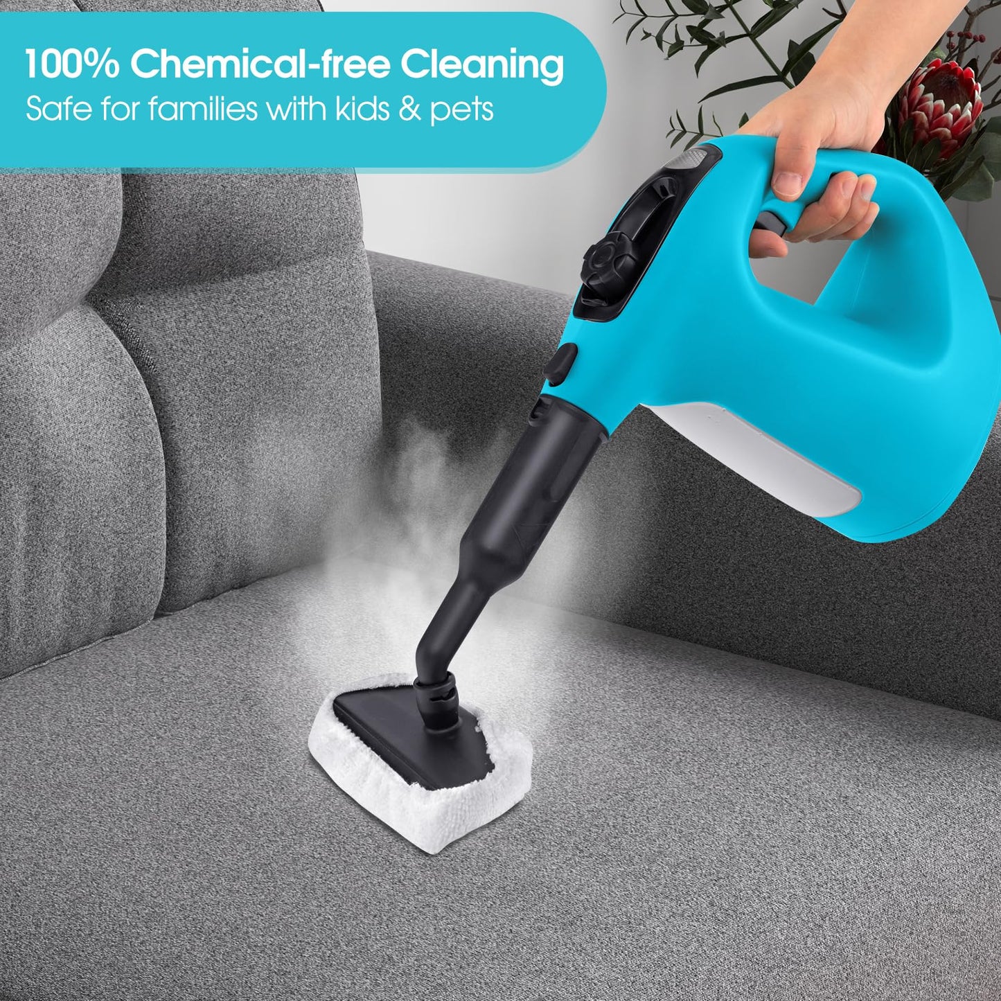 Multi-Surface Handheld Steam Cleaner with Safety Lock
