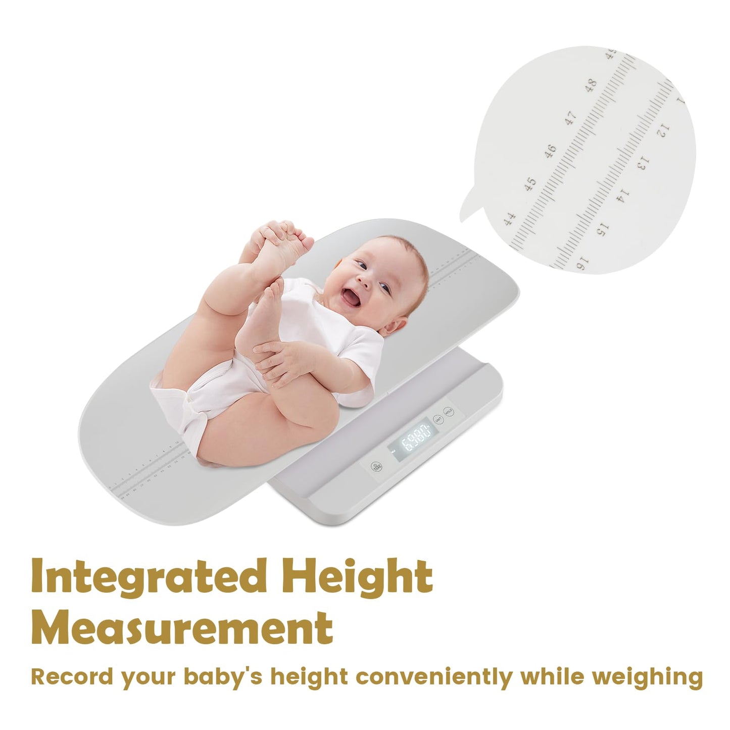 Baby Scale with Detachable Tray Infant Scale Weight Digital for Body Weight & Height Measurement
