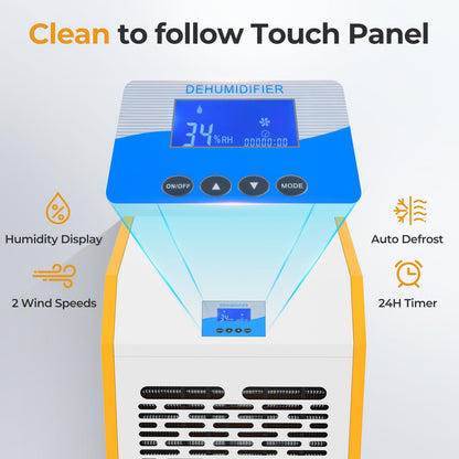 110L/Day Commercial Dehumidifier, 600m² Coverage Industrial Air Dehumidifiers Building Dryer