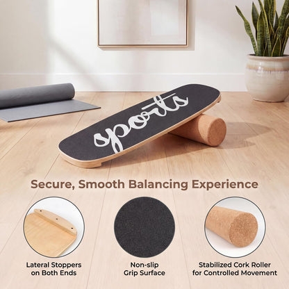 Wooden Balance Board, Surfing Skate Balance Trainer
