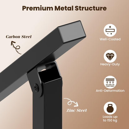 Handrail for Outdoor Steps Fits 4 Steps with Flexible Angle Adjustment
