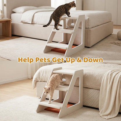 3-Tier Pet Stair Cat Steps Dog Climber Ladder