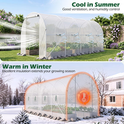 4.5 x 2 x 2 m Walk-in Tunnel Greenhouse for Outdoors Plant Hot House