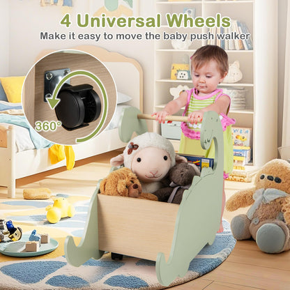 2 in 1 Toddler Shopping Cart with 4 Universal Wheels
