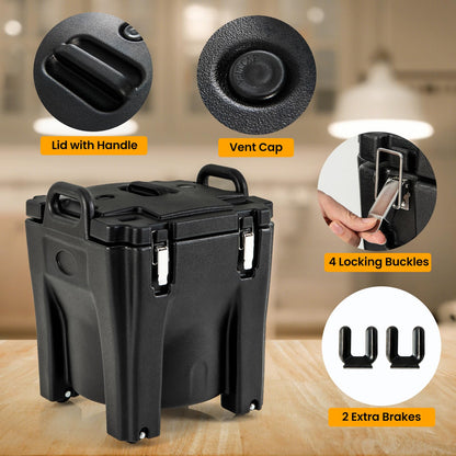 30L Portable Food Warmer with Stainless Steel Barrel for Catering Banquets Parties Camping