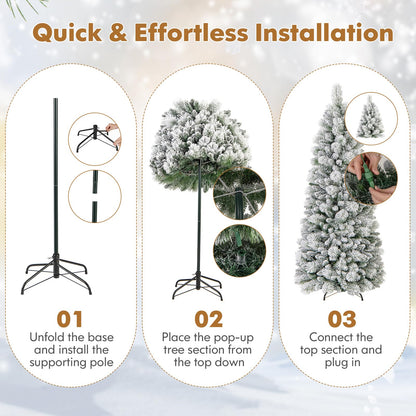 Pop up Artificial Christmas Tree with PVC Tips and Pine Needles