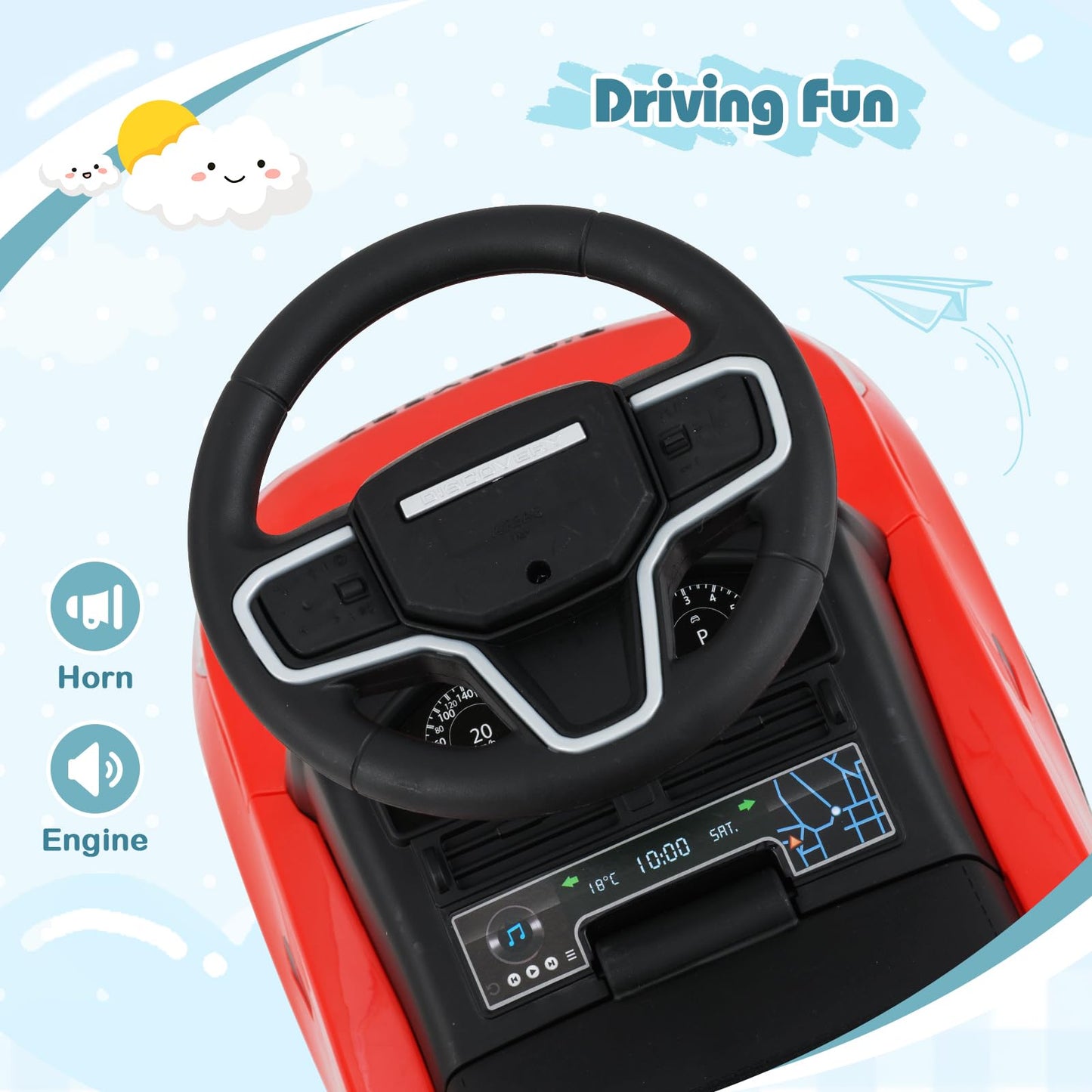 Kids Ride On Push Car Foot-to-Floor Walking Sliding Toy Car