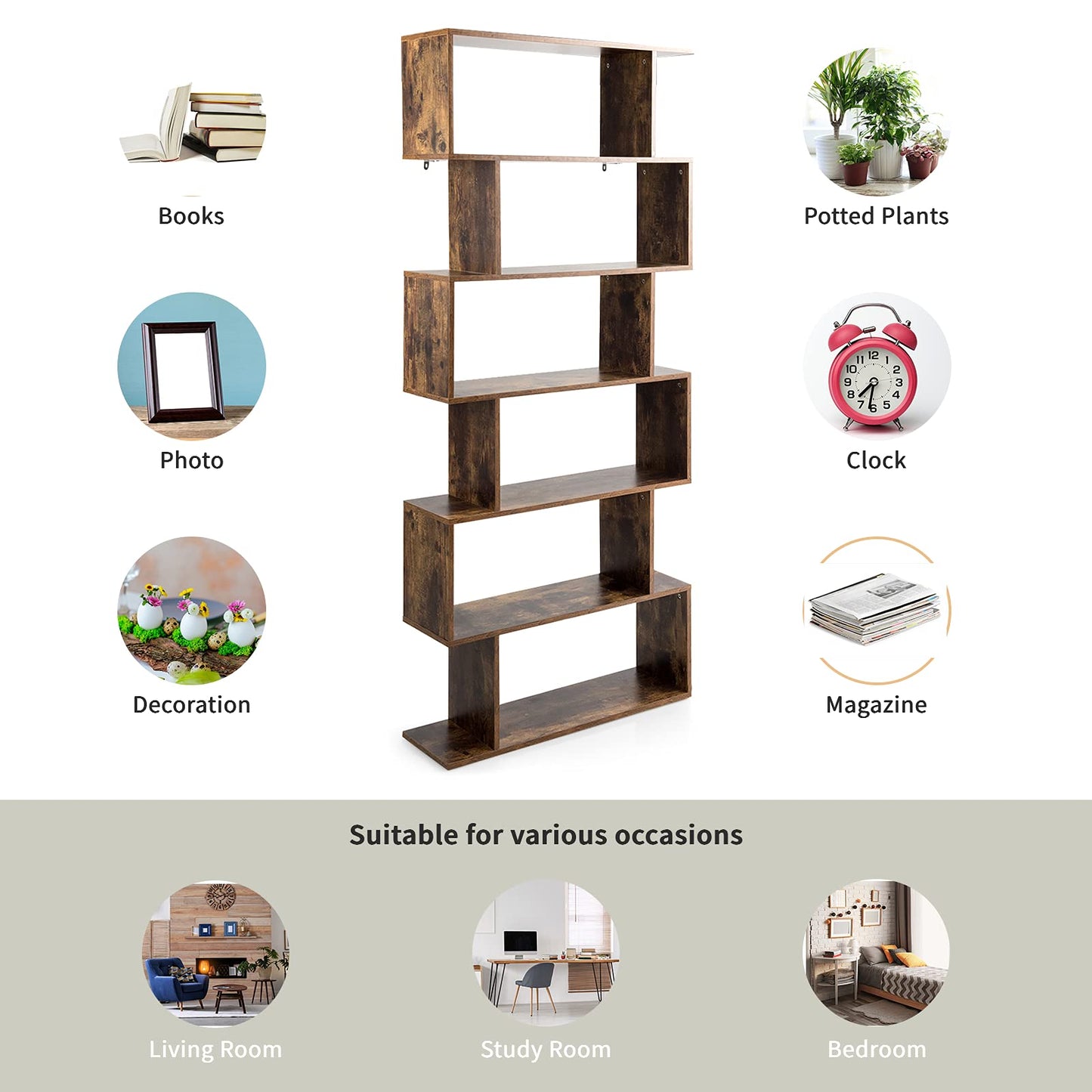 5/6 Tiers Freestanding Storage Shelf