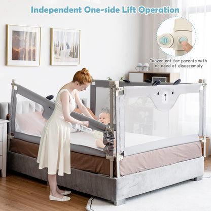 Anti-Fall Protection Mesh Guardrail for Toddlers Kids