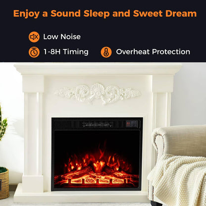 23” Electric Fireplace 750W/1500W Fireplace Insert