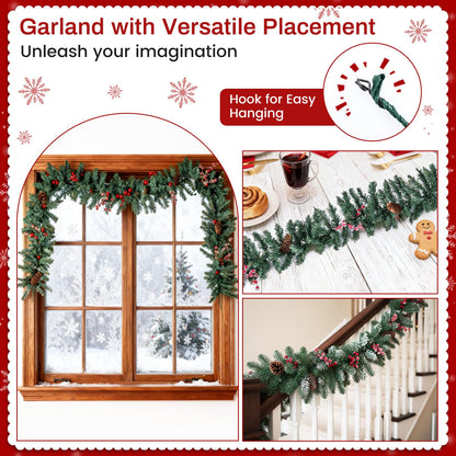 2 Pack Entrances Trees with Garland and Wreath Potted Christmas Tree Set of 4