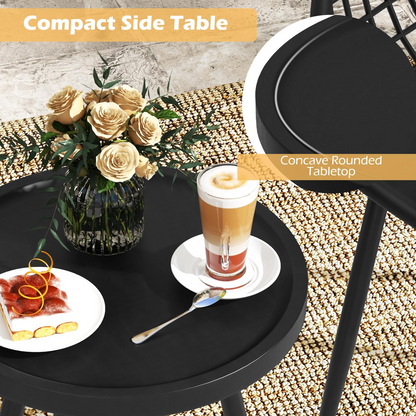 Giantex 3 Piece Patio Bistro Set, Garden Furniture Set with PP Seat and Tabletop