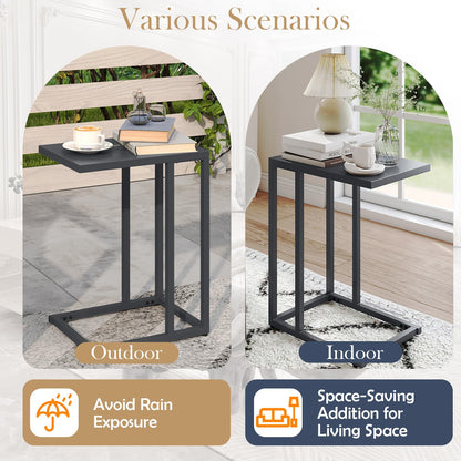 C Shaped Garden Side Table for Living Room