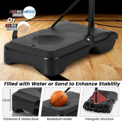 Indoor and Outdoor All Weather Portable Basketball Hoop Stand