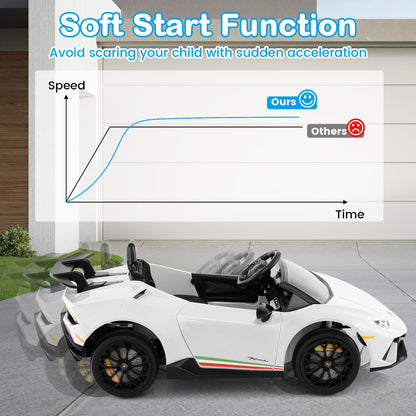 12V Kids Ride on Car Lamborghini with Remote Control and LED Lights