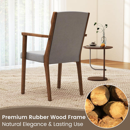 Mid-Century Modern Dining Chairs Set of 2 Upholstered Accent Chairs