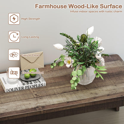 120 cm Farmhouse Coffee Table with Spacious Tabletop