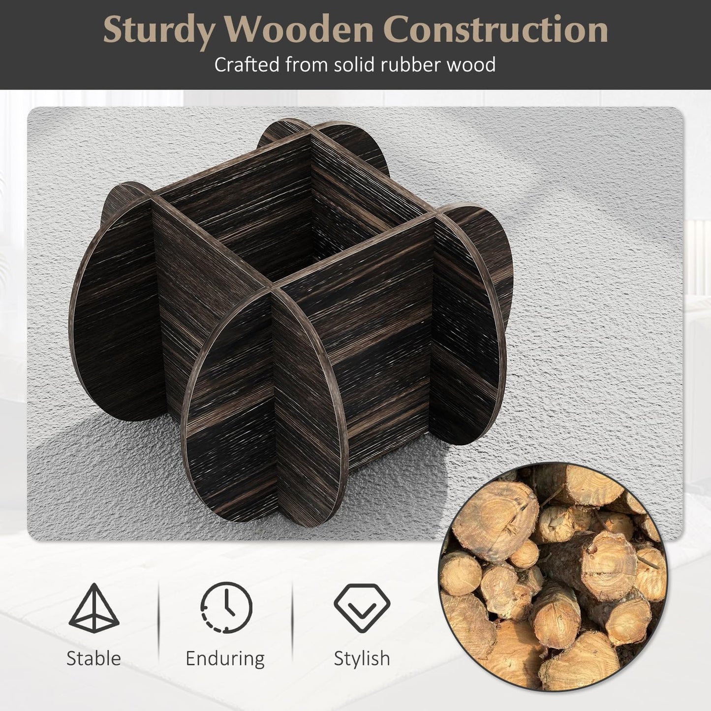 89cm Round Coffee Table Modern Accent Table with Tempered Glass Top