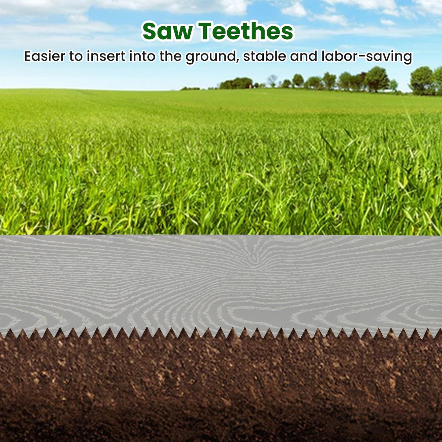 6-Pack 600 cm Galvanized Metal Landscape Edging for Lawn Yard