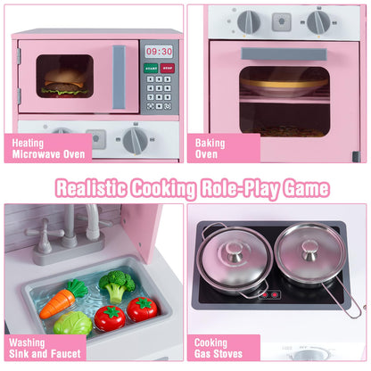 Kids Play Kitchen Toy Set with Water Dispenser and Sink