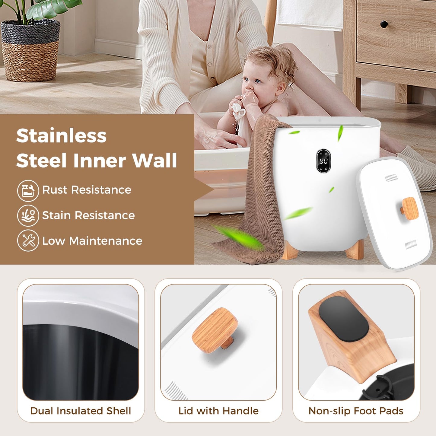 25/40L Towel Warmer Bucket Electric Hot Towel Bucket