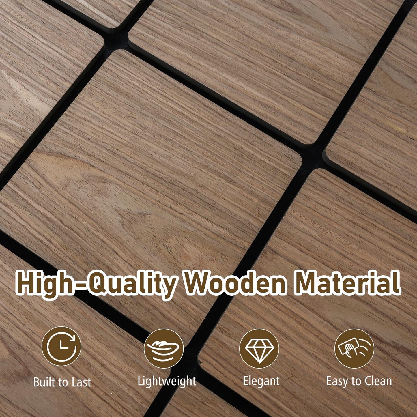 4 Pack Acoustic Panels for Walls 62 x 62 cm Sound Absorbing Panel