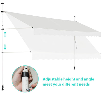Telescopic Awning Sun Shade Retractable Canopy Sun Shelter for Window Balcony Garden