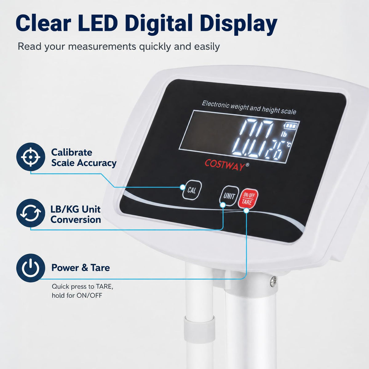 Height and Weight Scale with Height Rod