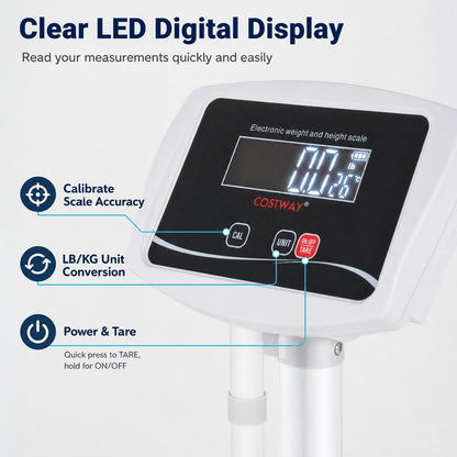 Height and Weight Scale with Height Rod