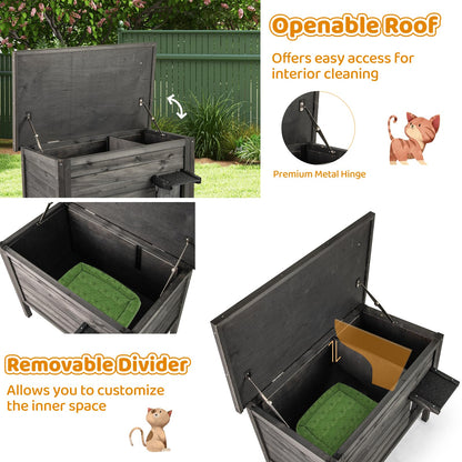 Outdoor Insulated Cat House with All-Round Insulated Styfoam