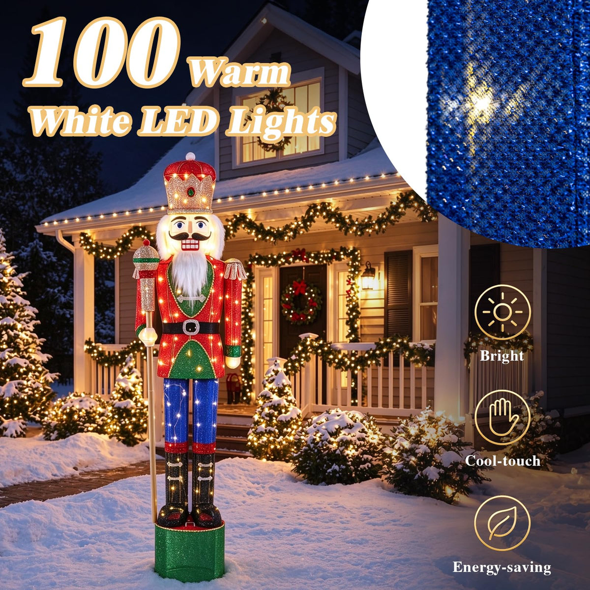 Lighted Nutcracker Soldier, Outdoor 3D Christmas Decoration