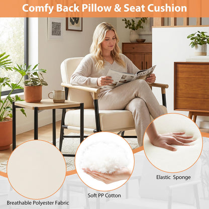 Modern Lounge Chair with Removable Zippered Cushions