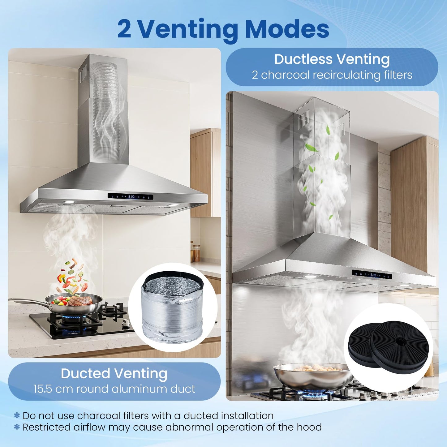 90cm Chimney Cooker Hood, 744 km/h, 8 Speed Fan, Gesture Control