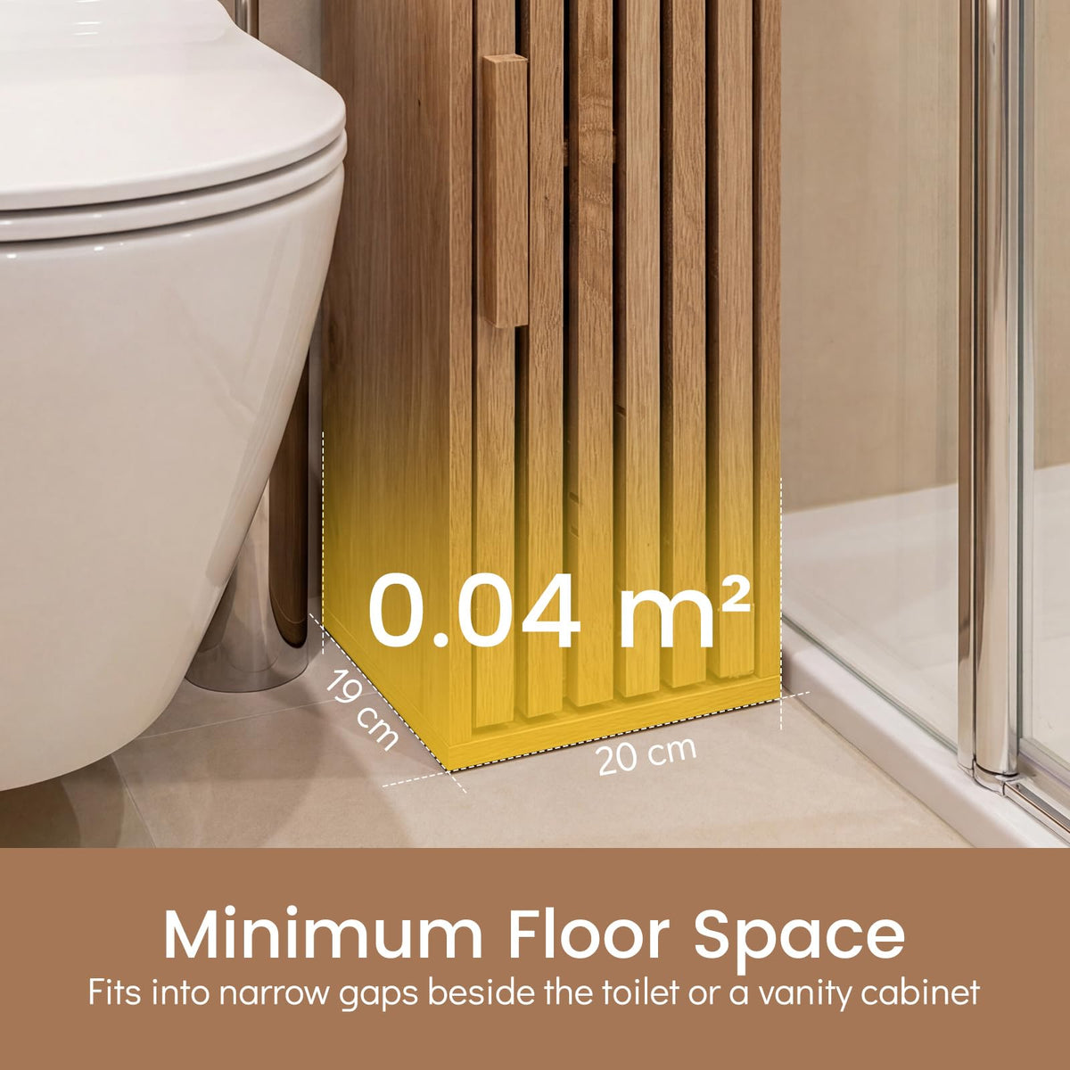 Slim Bathroom Cabinet, Freestanding Toilet Paper Holder