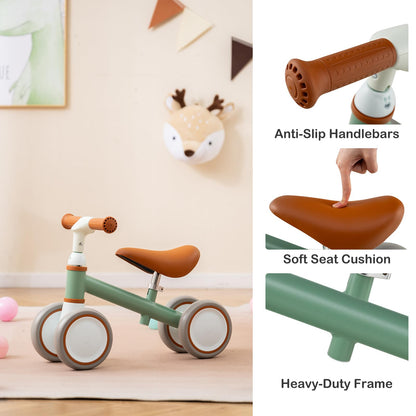 Baby Balance Bike with Height Adjustable Handle and Seat