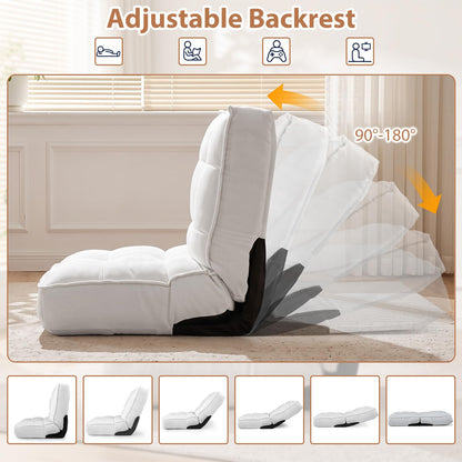 6-Level Adjustable Single Lazy Sofa Bed Chair