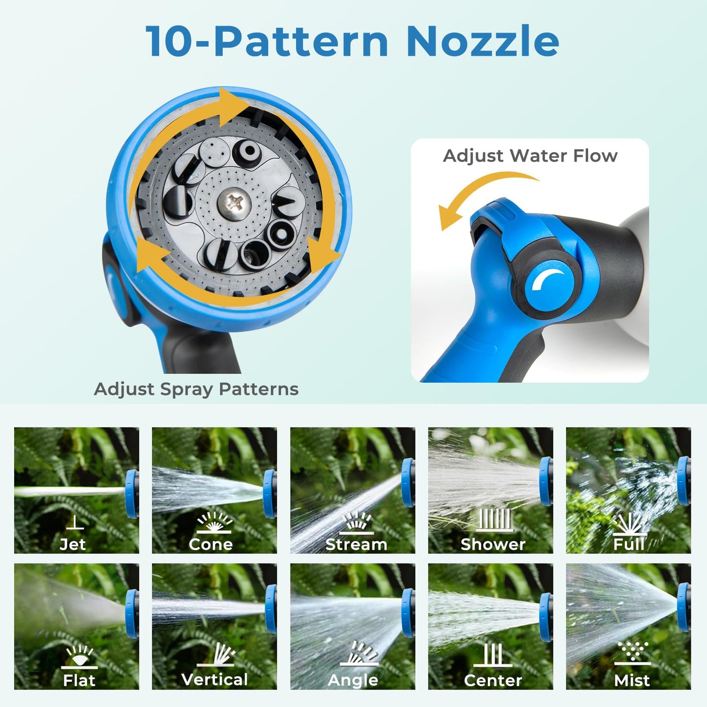 Retractable Hose Reel 30+2M, 10 in 1 Nozzle Floor