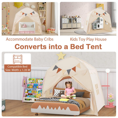 Kids Play Tent Bed Tent Extra Large with Lights for 3-12 Years Old