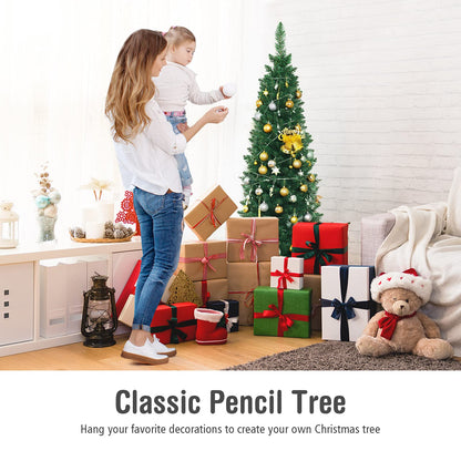 Artificial Christmas Tree, 5FT/6FT/7FT/8FT Green Xmas Trees with Metal Stand