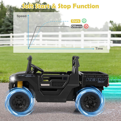 12V Ride on Dump Truck with Electric Dump Bed with Music and Remote Control