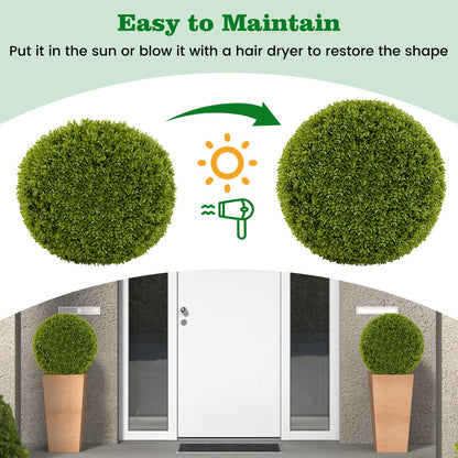 50CM Artificial Topiary Balls Set of 2 Round Fake Boxwood Topiary Leaf Plants