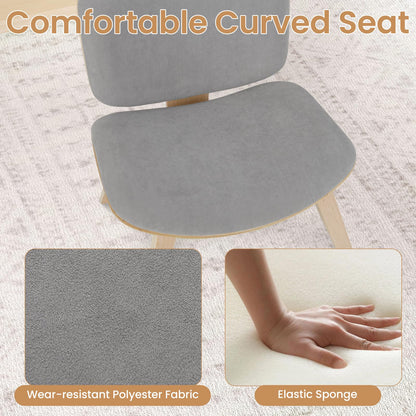 Modern Accent Chair with Curved Backrest and Padded Seat