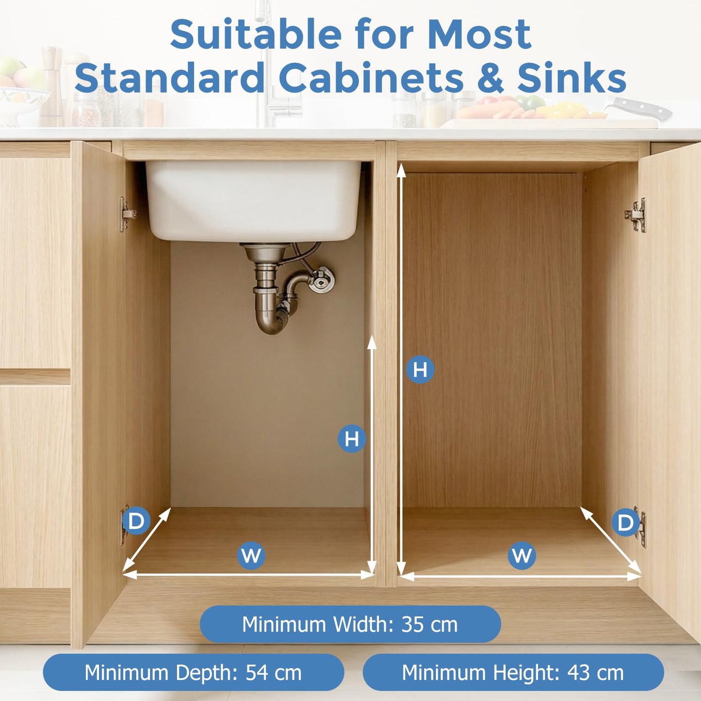 40L Built-in Pull Out Trash Can Under Cabinet Under Sink
