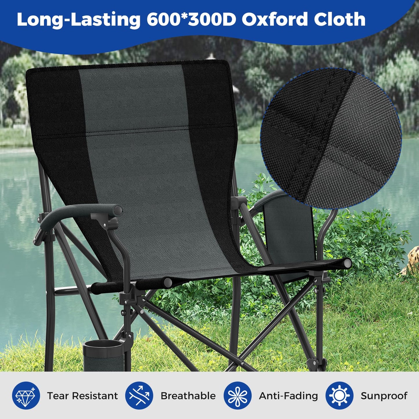 Lightweight Director Chair with Cup Holder (63 x 59 x 90 cm)