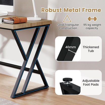 Home Office X Shaped Gaming Working Desk with Crossbar