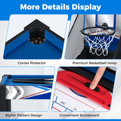Multi Games Table, 6 in 1 Combo Tables with Air Hockey, Billiards, Table Tennis