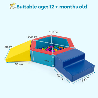 3-Piece Baby Foam Climbing Blocks Indoor Climb and Crawl Activity Play Set
