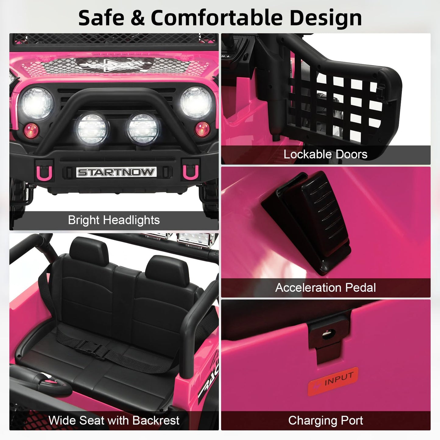 2 Seat Kids Ride on Truck with Parent Remote Control