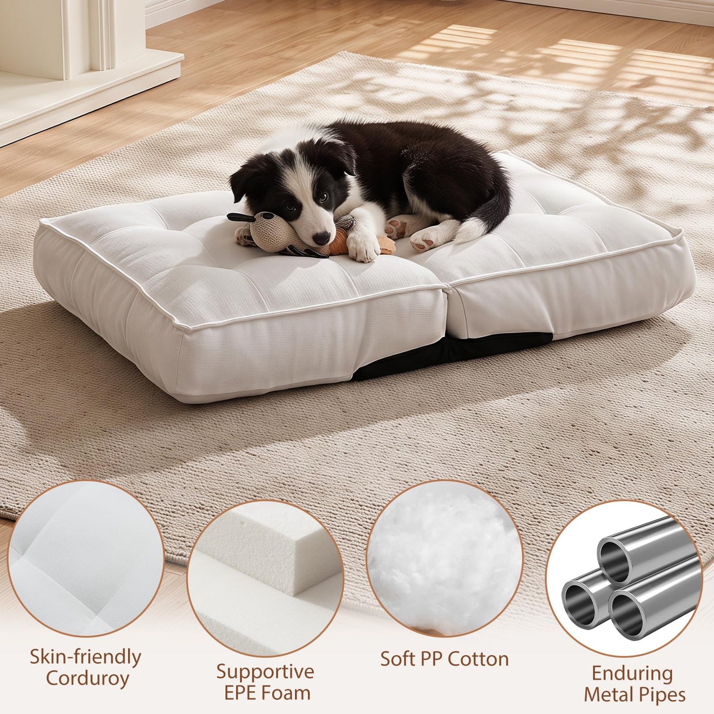 6-Level Adjustable Single Lazy Sofa Bed Chair